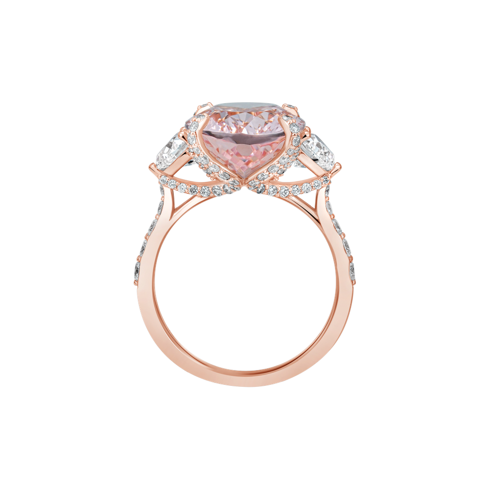 Prsteň s diamantmi a turmalínom Deloraine