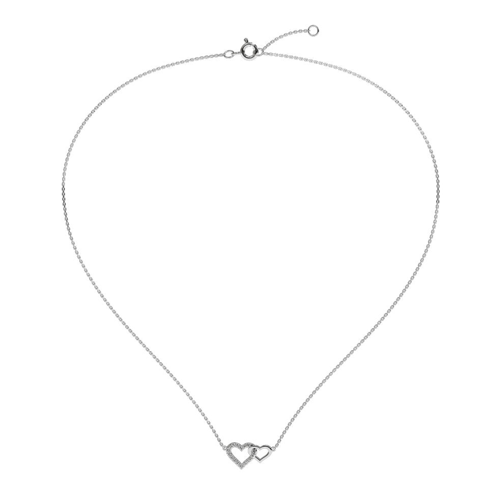Náhrdelník s diamantmi Precious Hearts