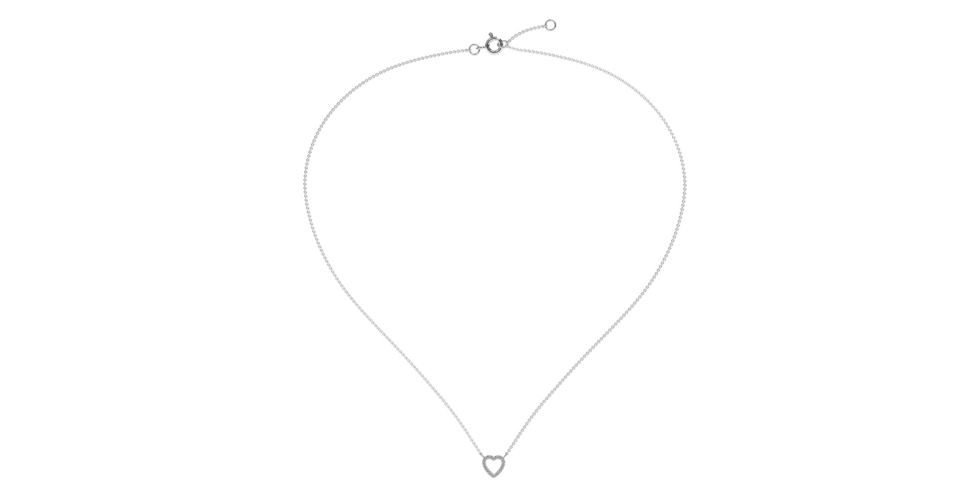 Náhrdelník s diamantmi Tender Heart