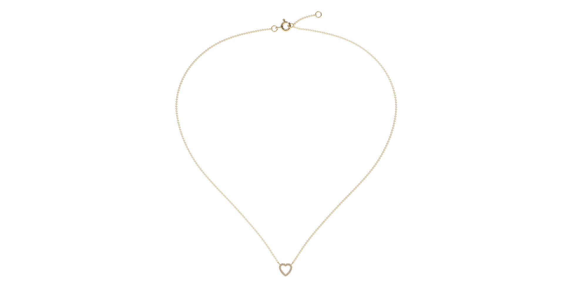 Náhrdelník s diamantmi Tender Heart
