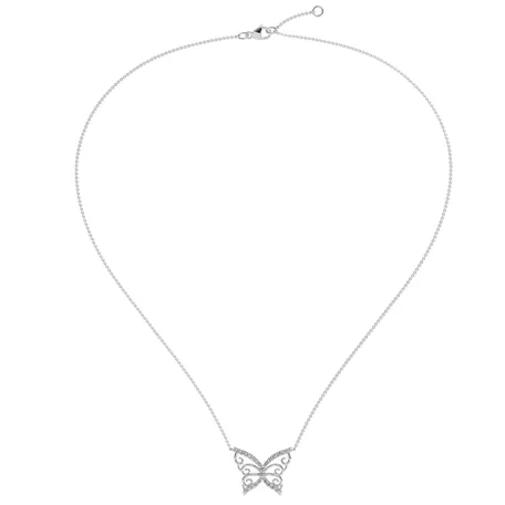 Náhrdelník s diamantmi Butterfly