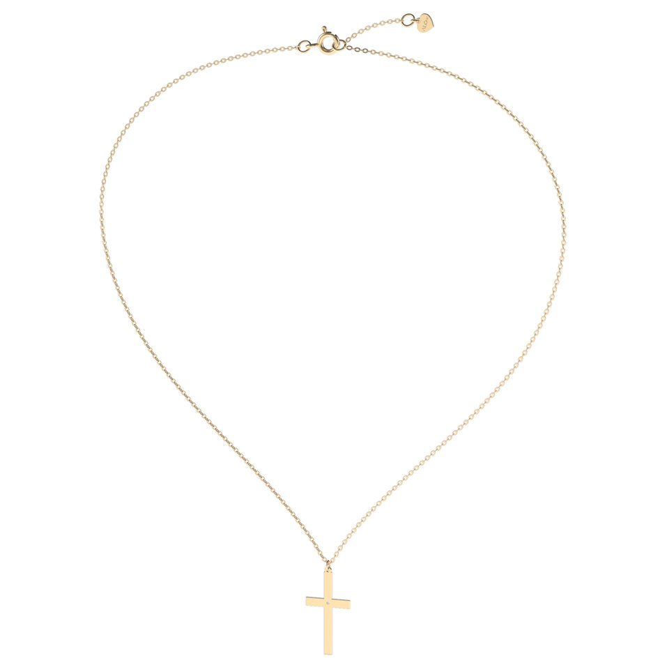Náhrdelník s diamantom Cross