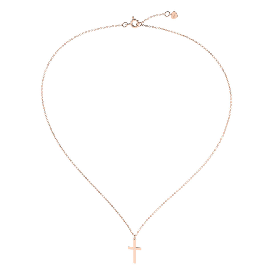 Náhrdelník s diamantom Little Cross