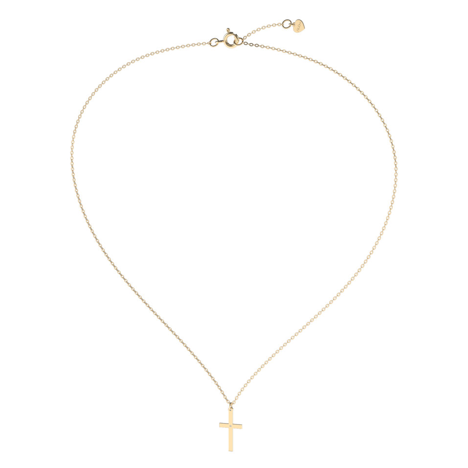 Náhrdelník s diamantom Little Cross