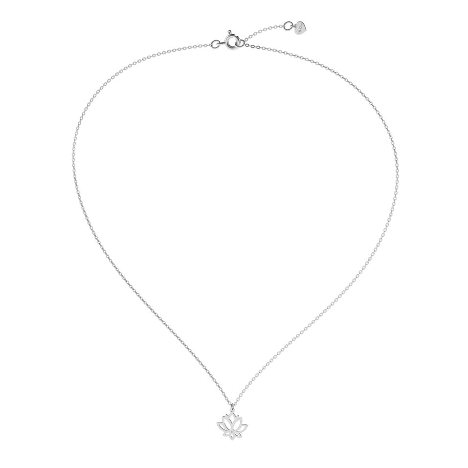 Náhrdelník s diamantom Lotus Flower