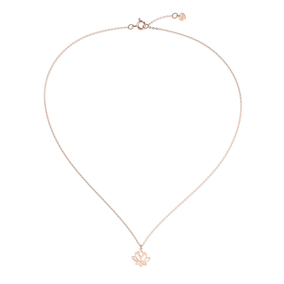 Náhrdelník s diamantom Lotus Flower