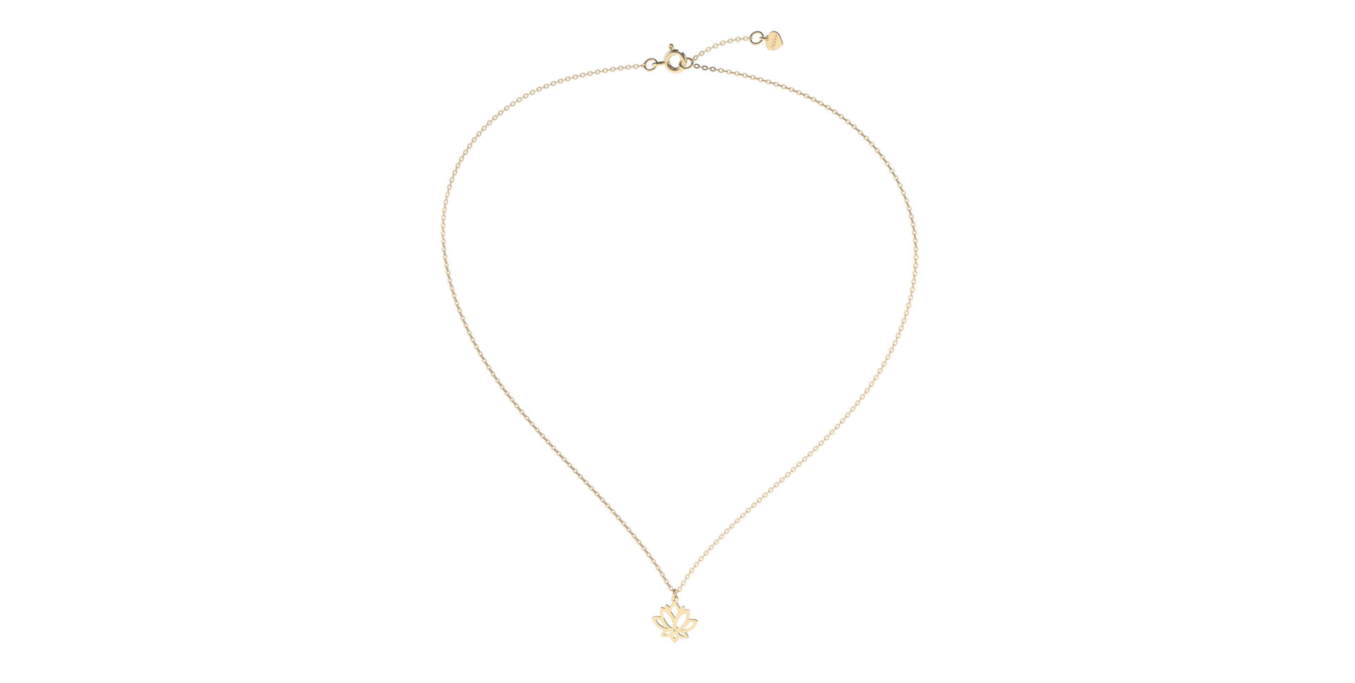 Náhrdelník s diamantom Lotus Flower