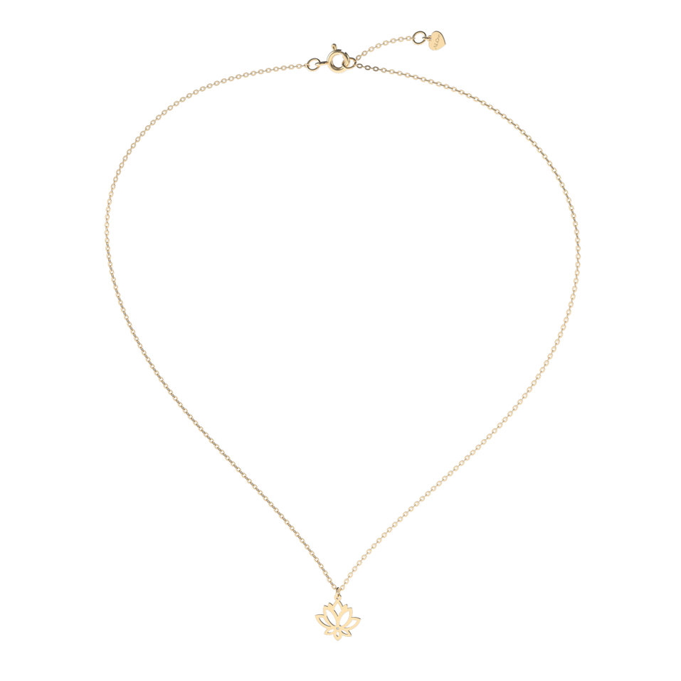 Náhrdelník s diamantom Lotus Flower