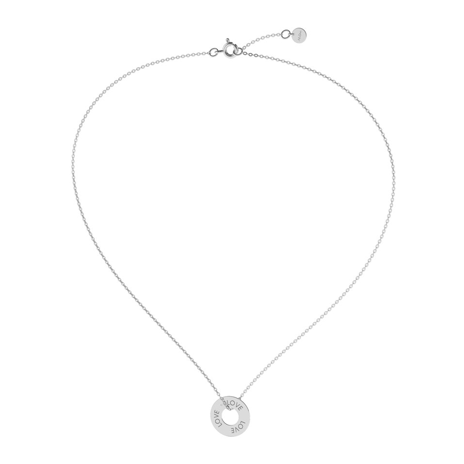Náhrdelník s diamantom Love Circle