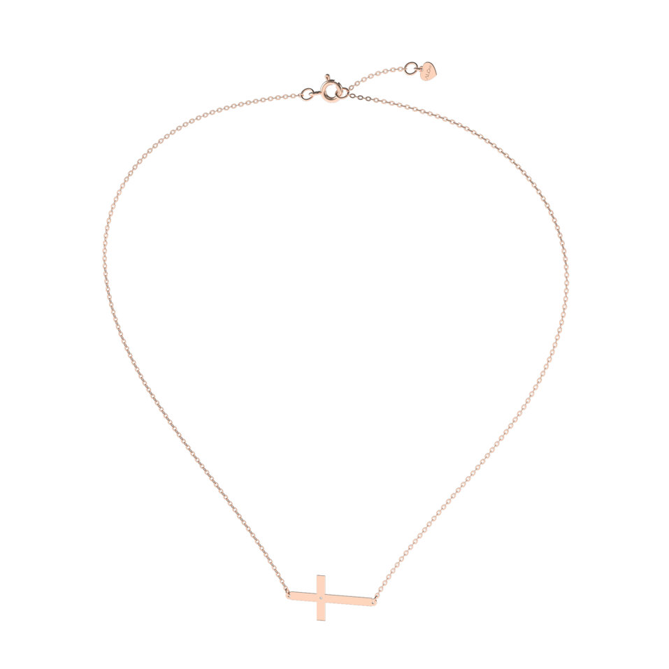 Náhrdelník s diamantom Cross