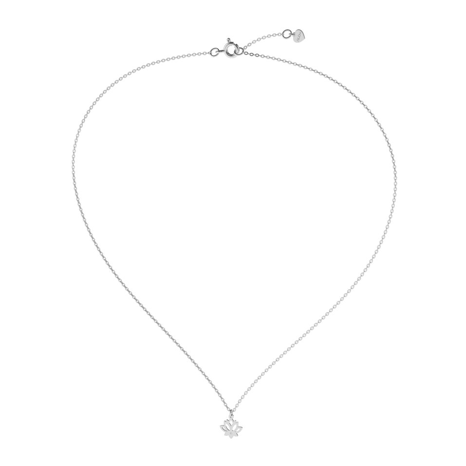 Náhrdelník s diamantom Little Lotus
