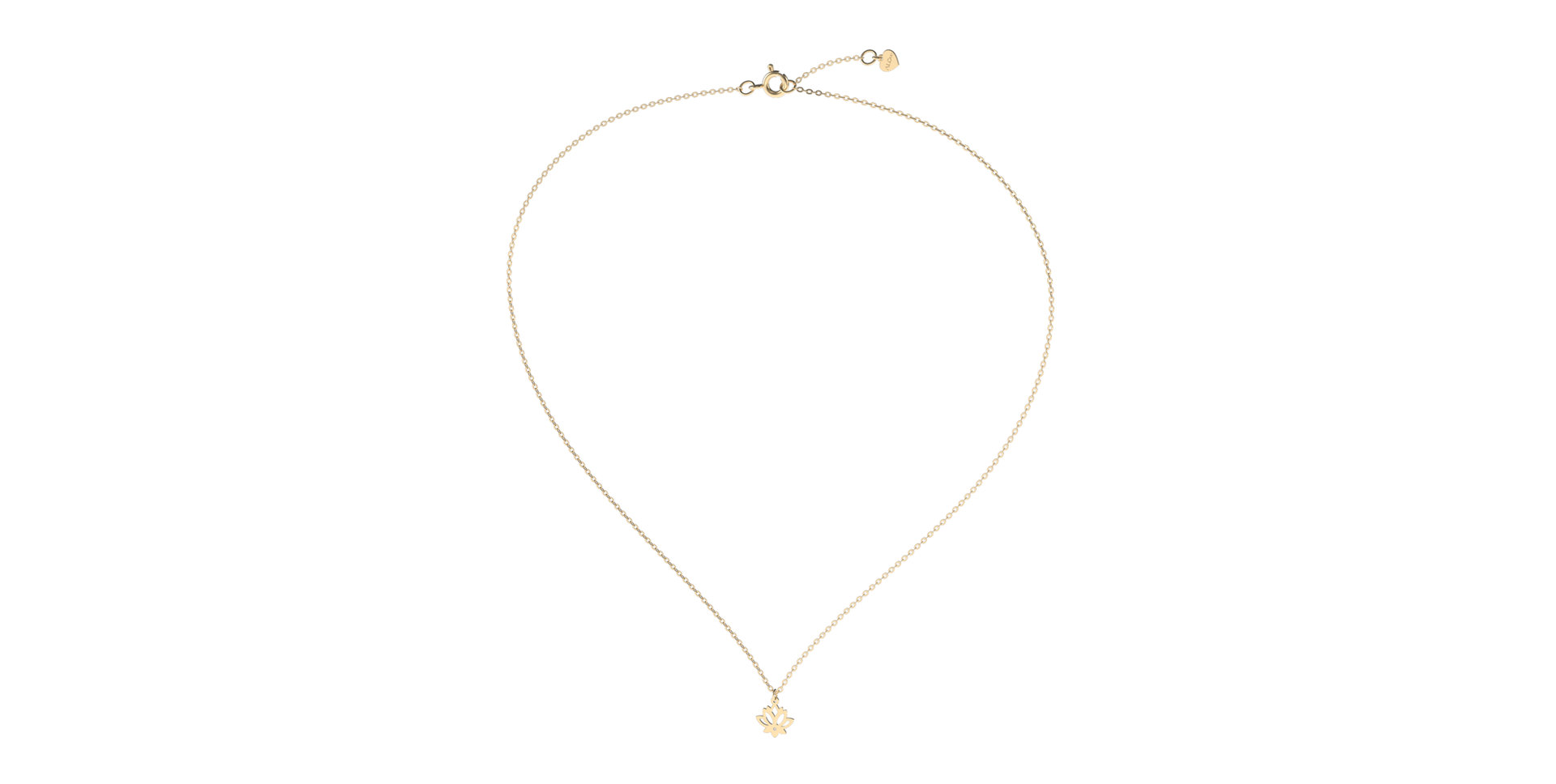 Náhrdelník s diamantom Little Lotus