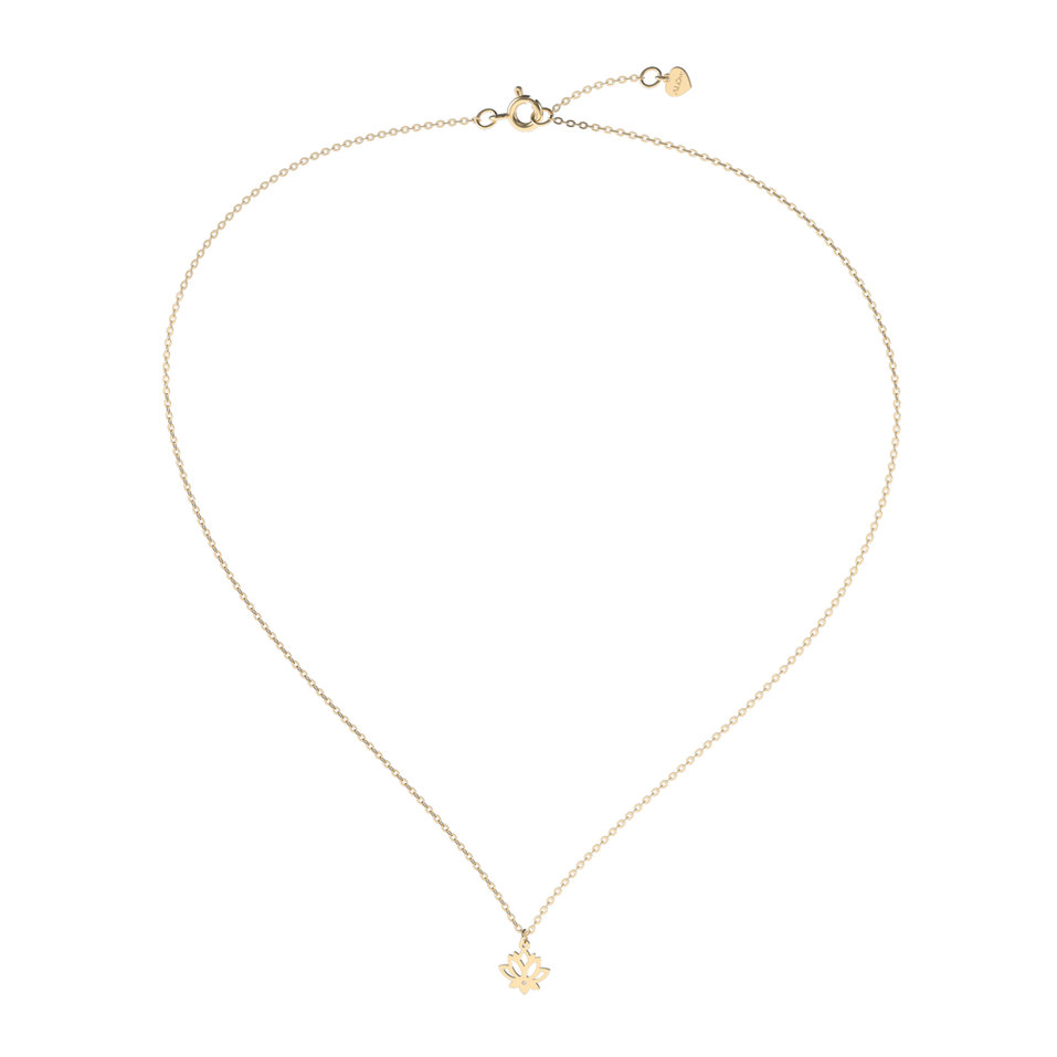 Náhrdelník s diamantom Little Lotus