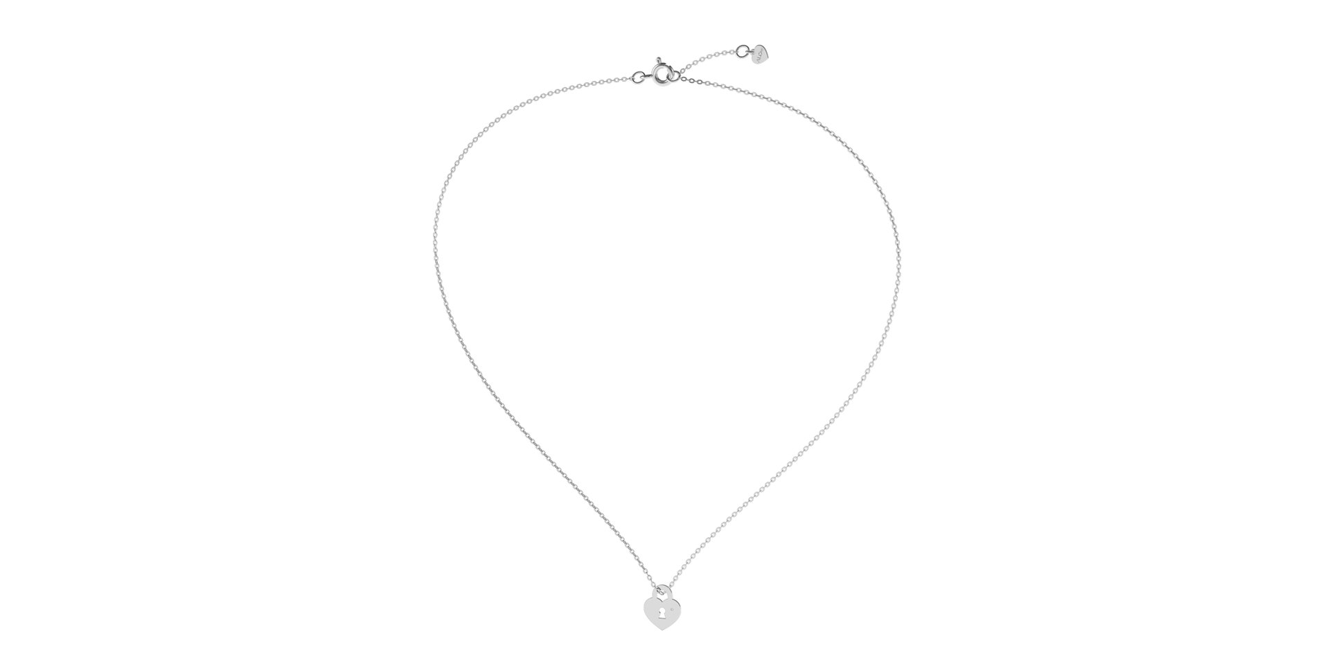 Náhrdelník s diamantom Heart Lock