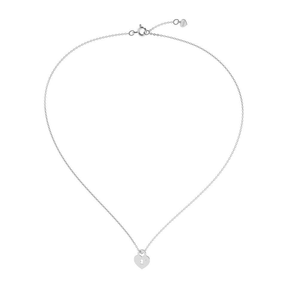 Náhrdelník s diamantom Heart Lock