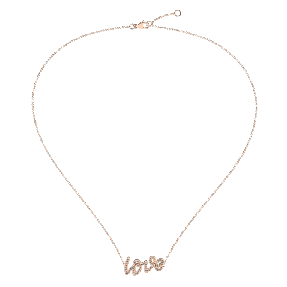 Náhrdelník s diamantmi Diamond Love