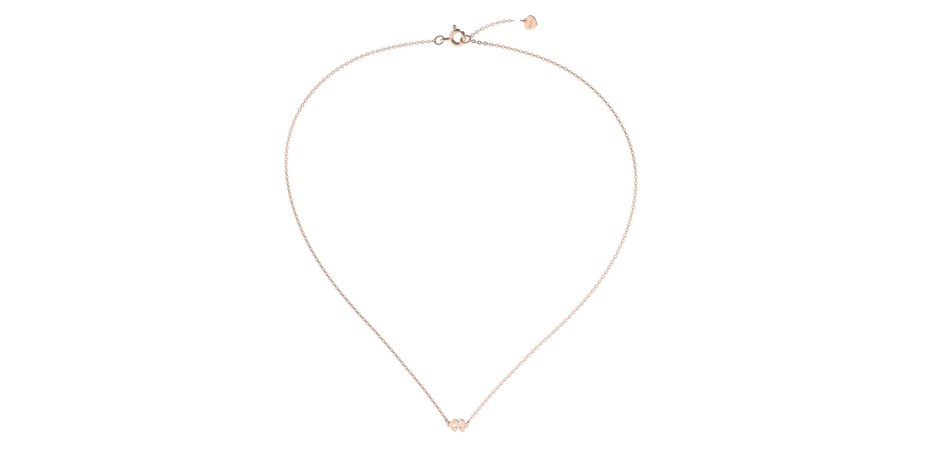 Náhrdelník s diamantom Lucky Two