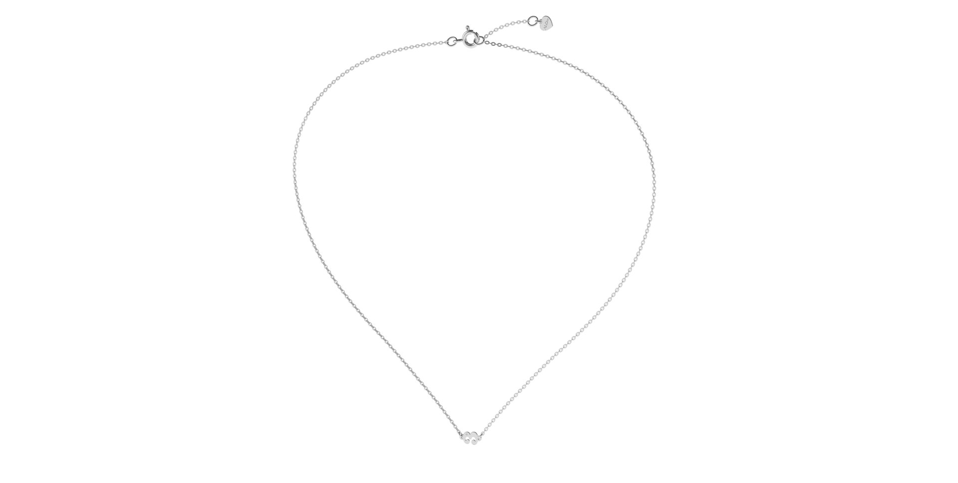 Náhrdelník s diamantom Lucky Three