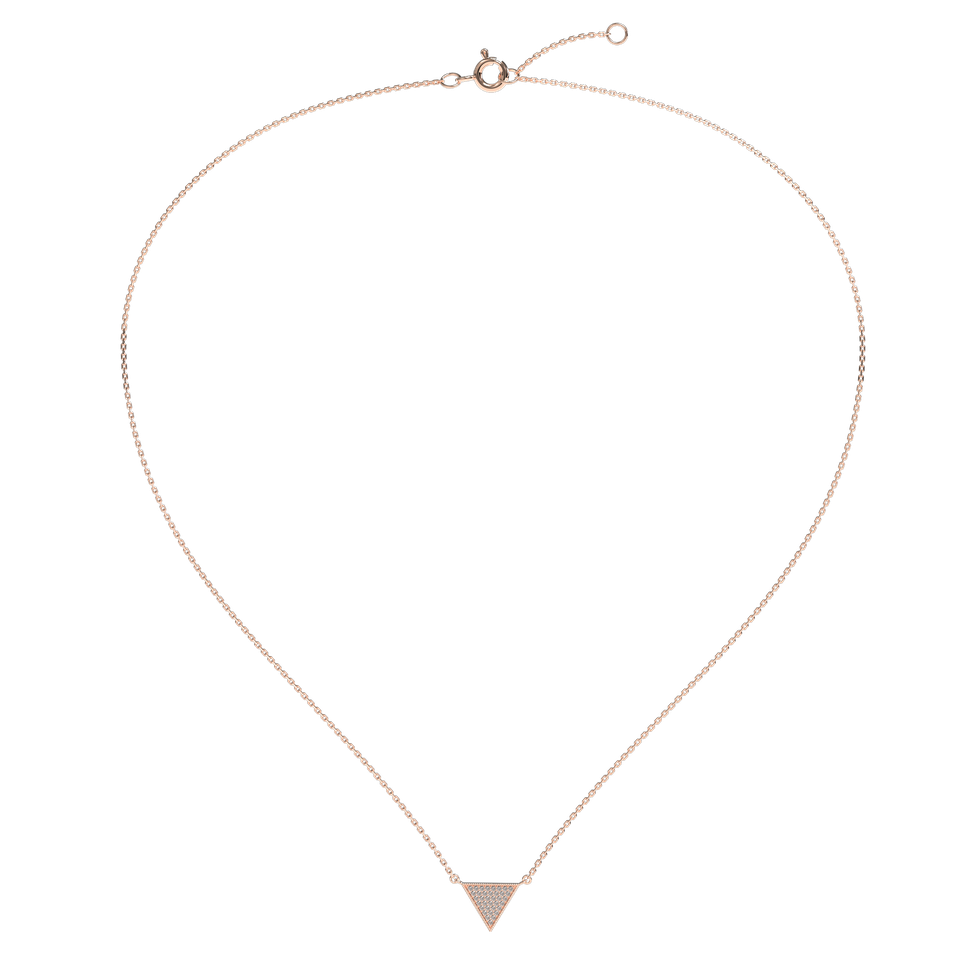 Náhrdelník s diamantmi Sparkling Triangle