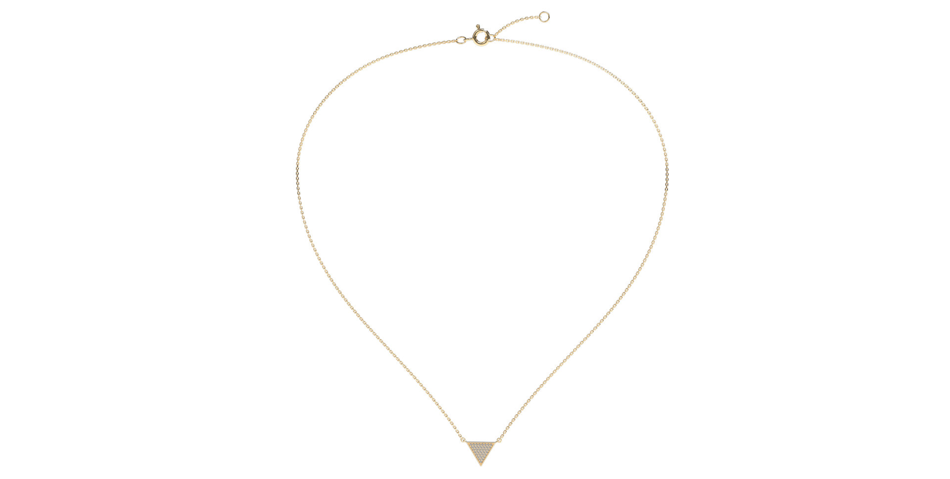 Náhrdelník s diamantmi Sparkling Triangle