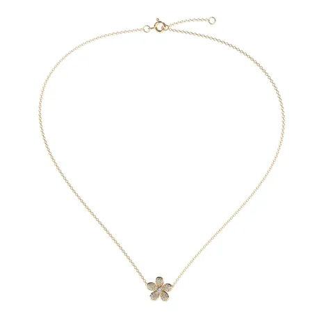Náhrdelník s diamantmi Flower