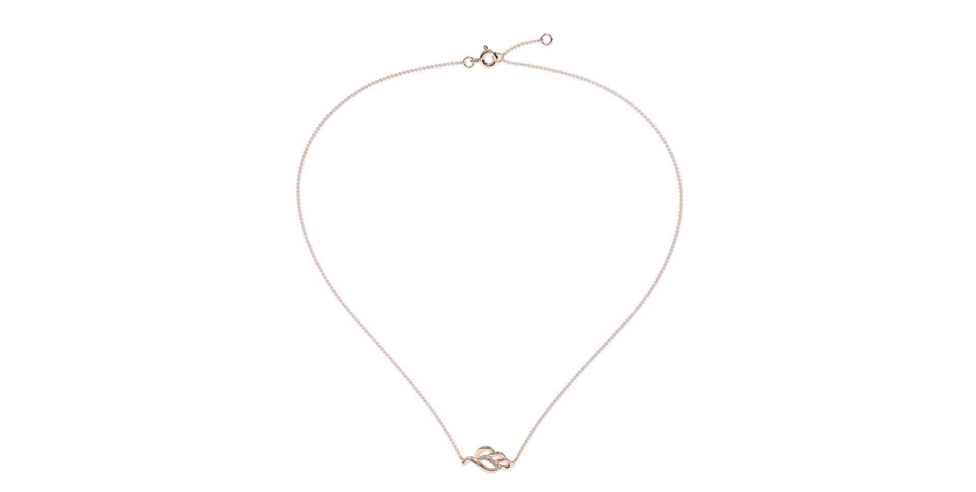 Náhrdelník s diamantmi Shimmer Leaf