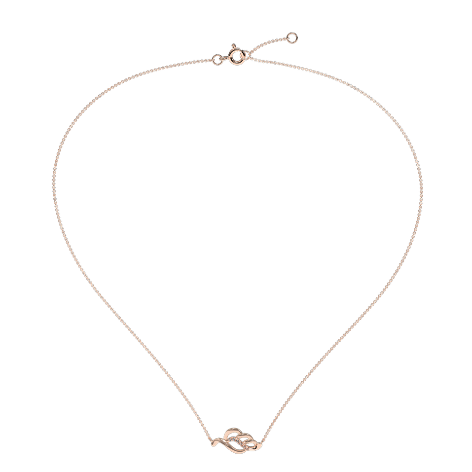 Náhrdelník s diamantmi Shimmer Leaf