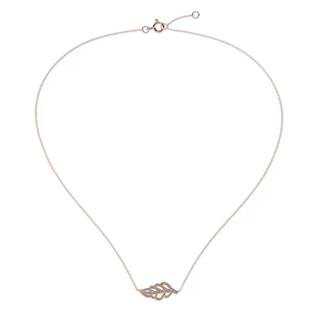 Náhrdelník s diamantmi Diamond Leaf