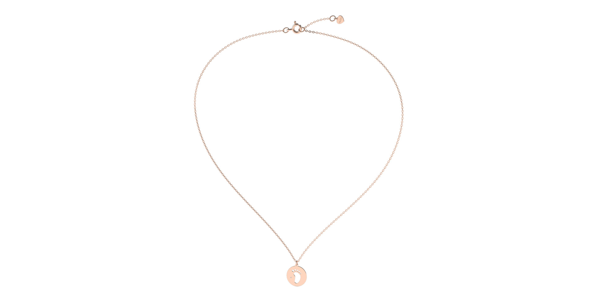 Náhrdelník s diamantom Happy Foot