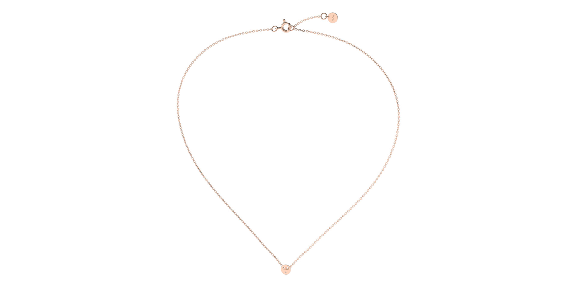 Náhrdelník s diamantom Minimalism