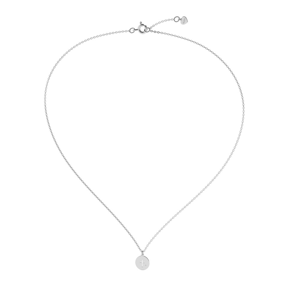 Náhrdelník s diamantom Tiny Cross