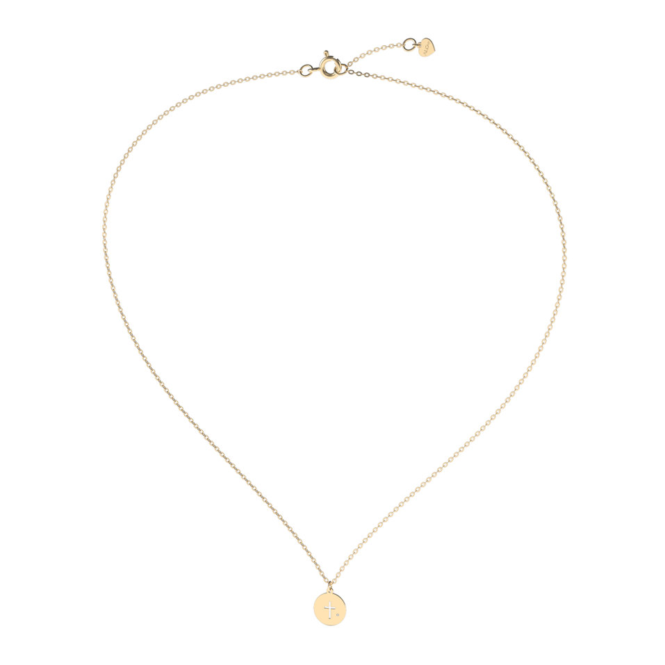 Náhrdelník s diamantom Tiny Cross