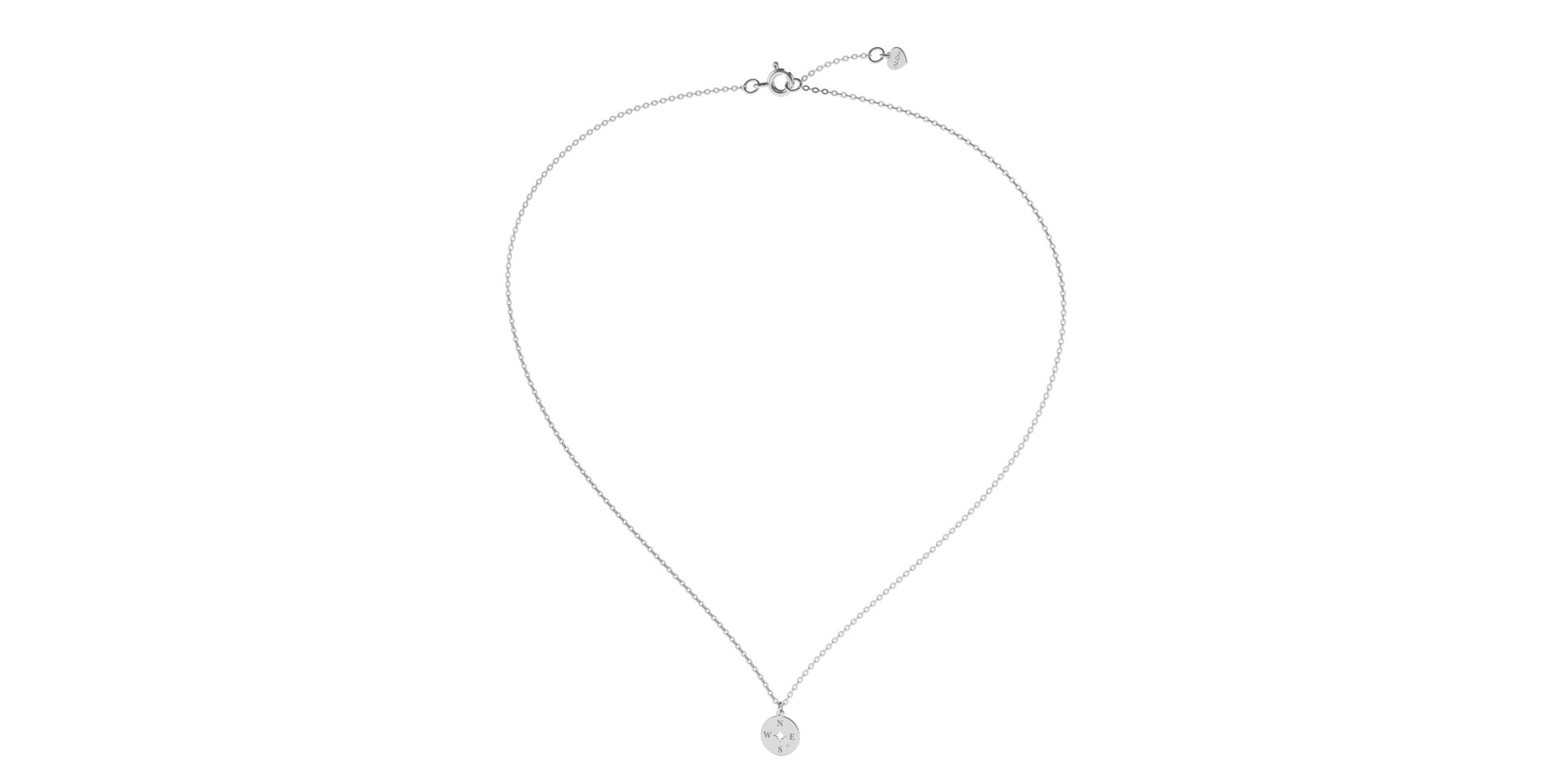 Náhrdelník s diamantom Compass