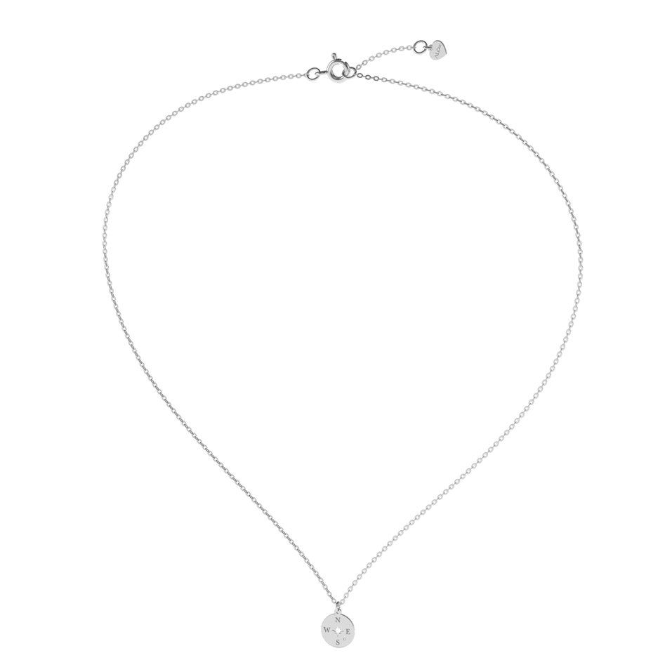 Náhrdelník s diamantom Compass
