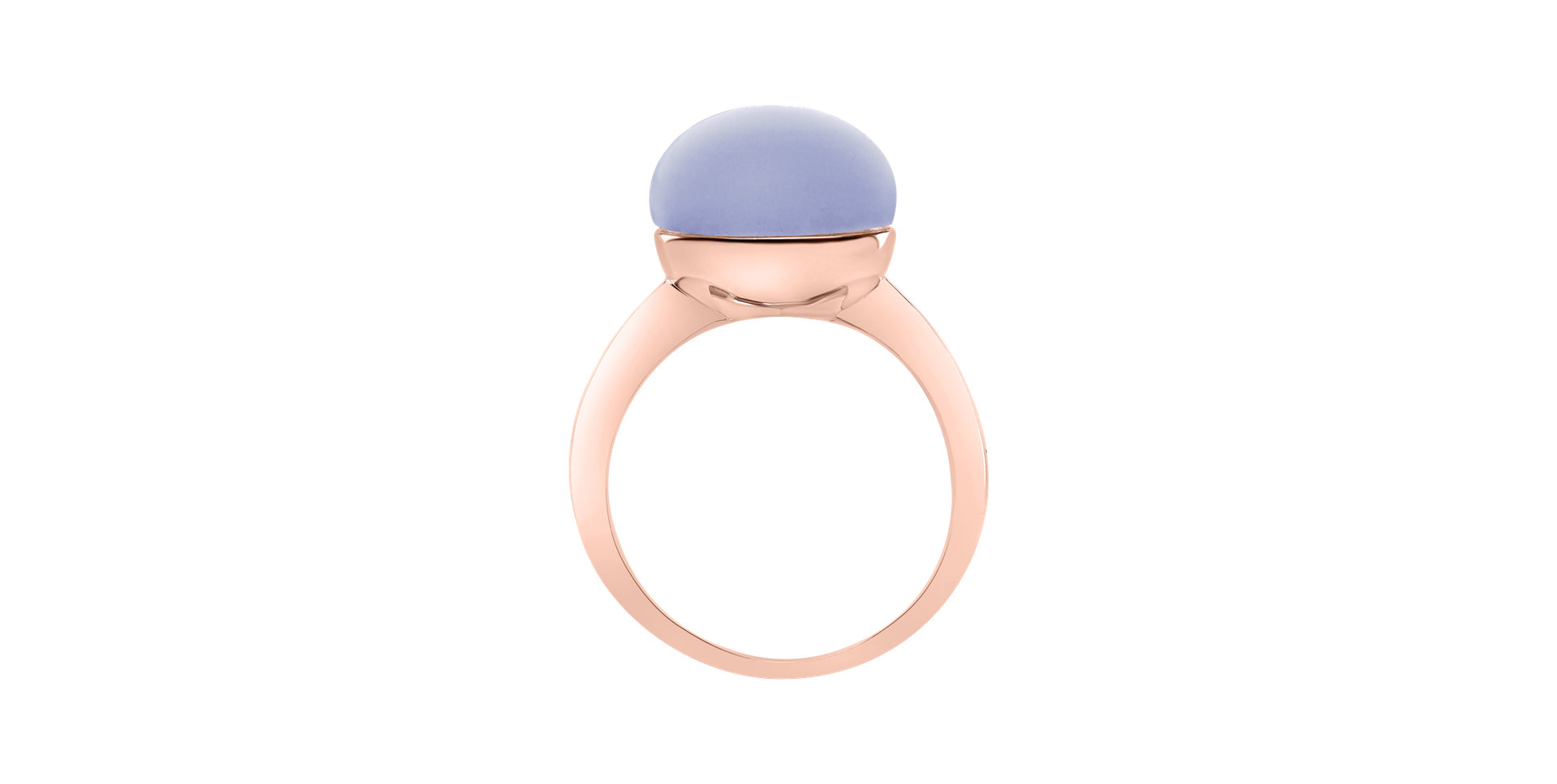 Prsteň s chalcedónom blue Round Bonbon