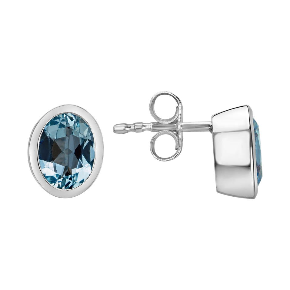 Naušnice s akvamarínom Fabienne
