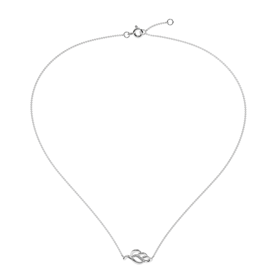 Náhrdelník s diamantmi Shimmer Leaf