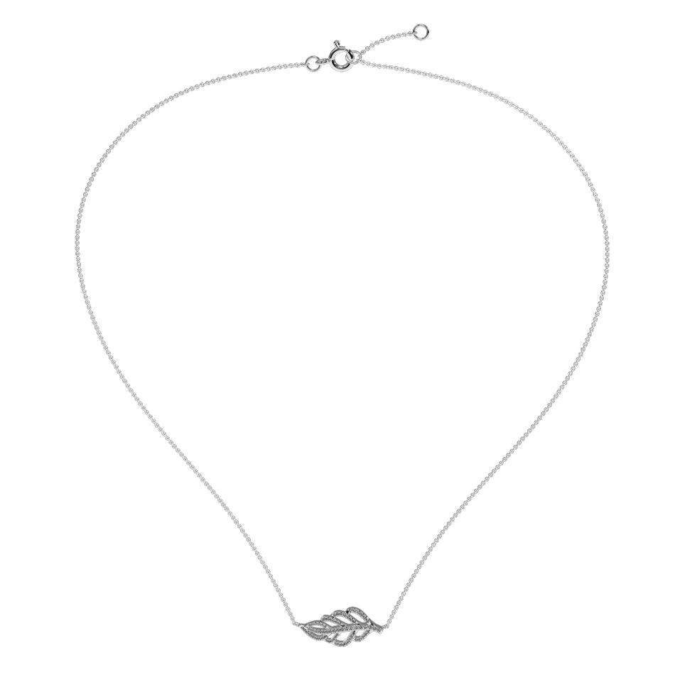 Náhrdelník s diamantmi Diamond Leaf