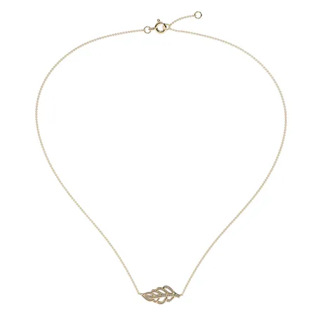 Náhrdelník s diamantmi Diamond Leaf