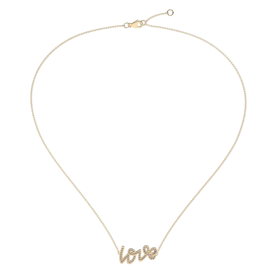 Náhrdelník s diamantmi Diamond Love
