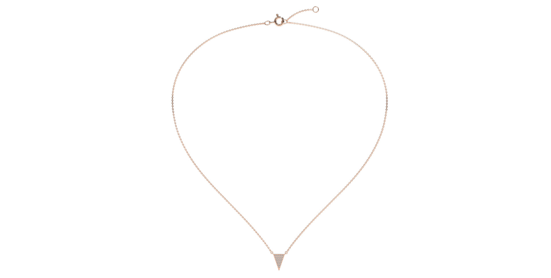 Náhrdelník s diamantmi Shiny Triangle