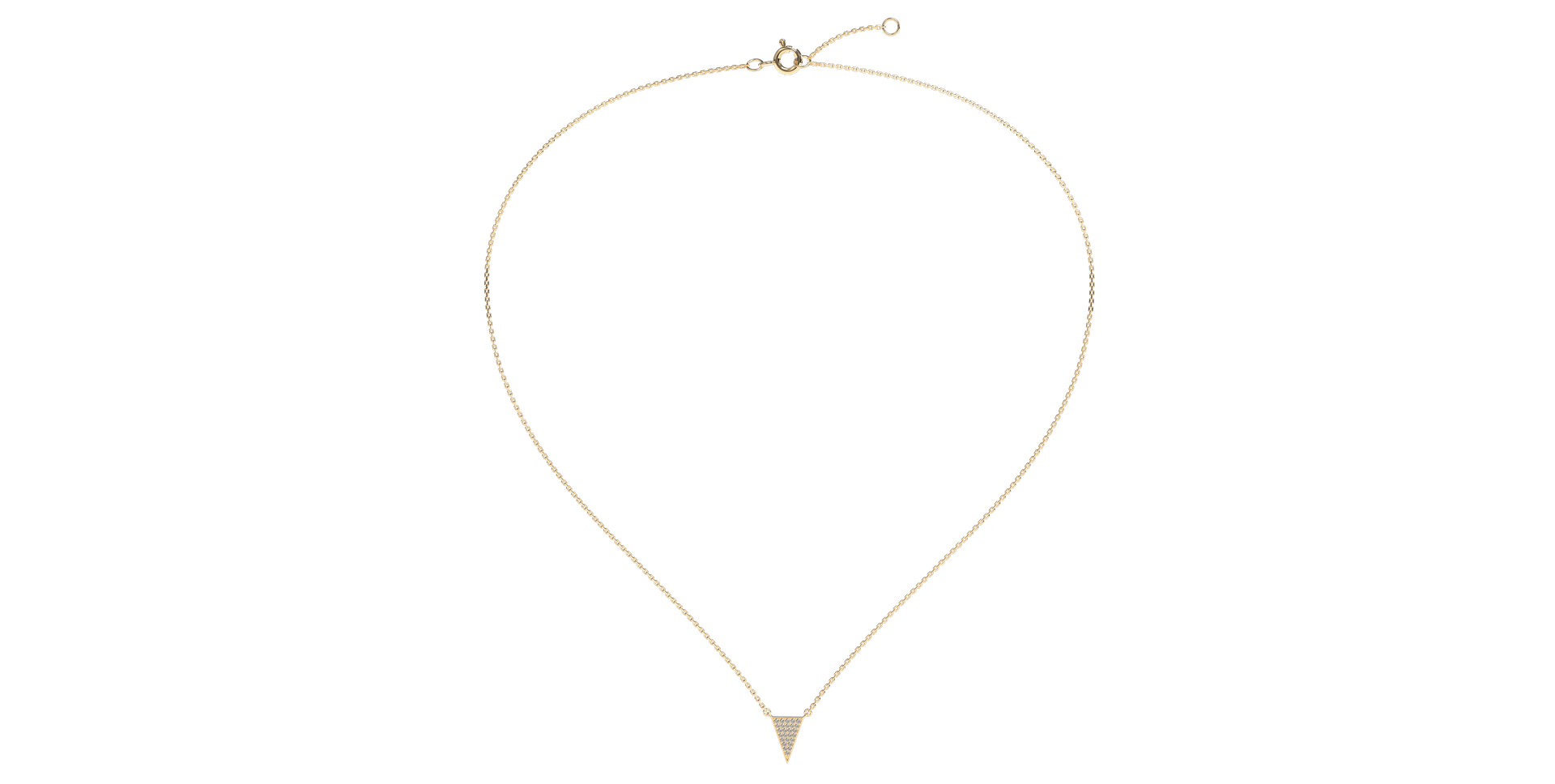 Náhrdelník s diamantmi Shiny Triangle