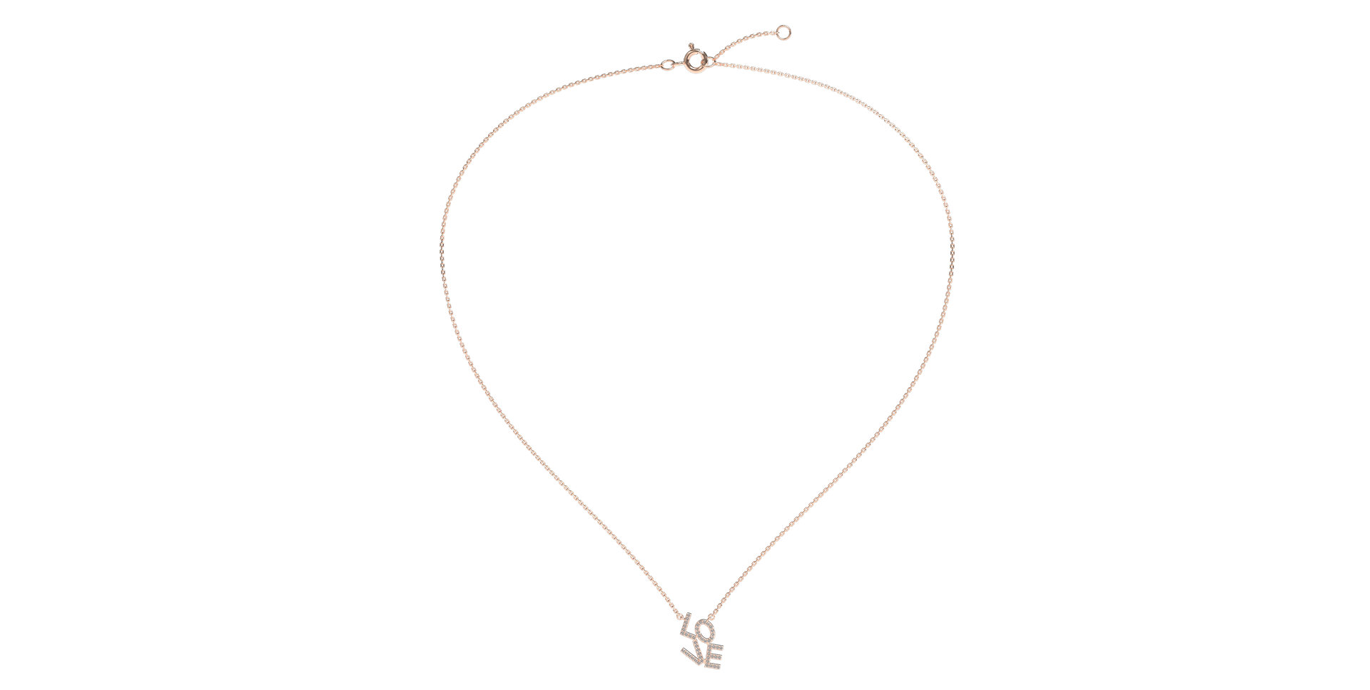 Náhrdelník s diamantmi Sparkling Love