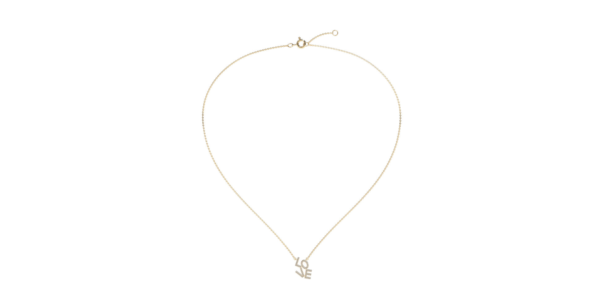 Náhrdelník s diamantmi Sparkling Love