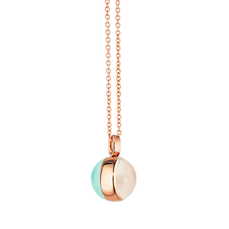 Prívesok s mesačným kameňom a chalcedónom Velluto