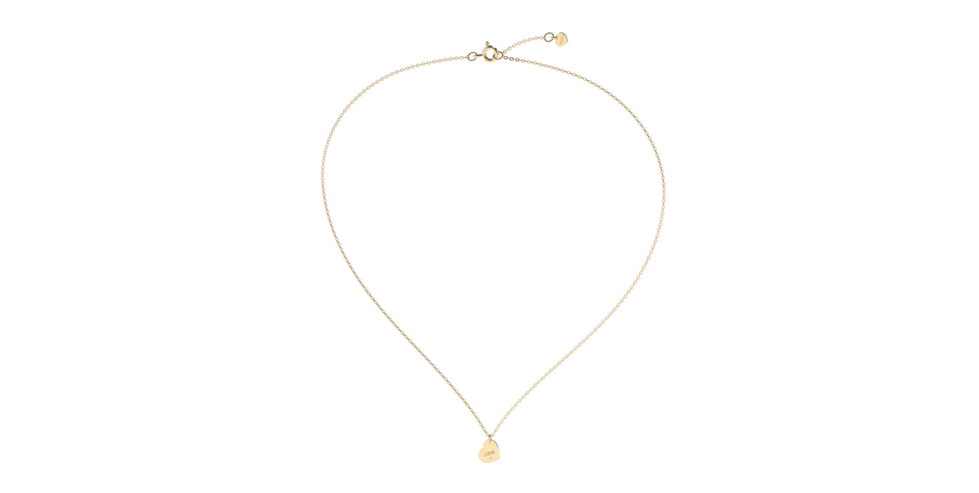 Náhrdelník s diamantom Love
