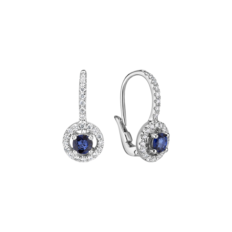 Náušnice s zafírom a diamantmi Infinite Splendour