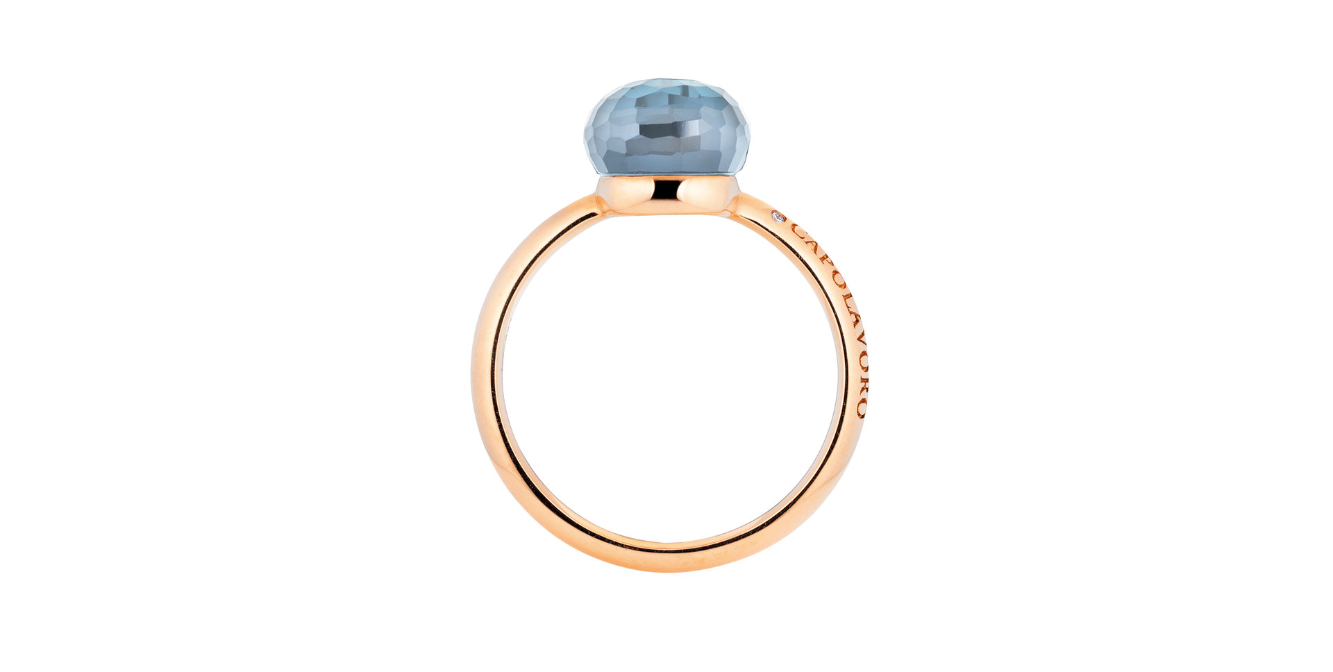 Prsteň s diamantom a topásom Happy Holi