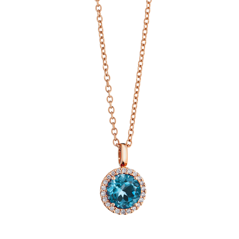 Prívesok s diamantmi a topásom london Espressivo