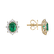 Náušnice s diamantmi a smaragdom Princess3